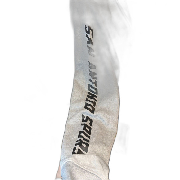 Men's San Antonio Spurs Zip-Up Hoodie Black Gray Size L NBA Licensed Sweatshirt - Picture 6 of 9